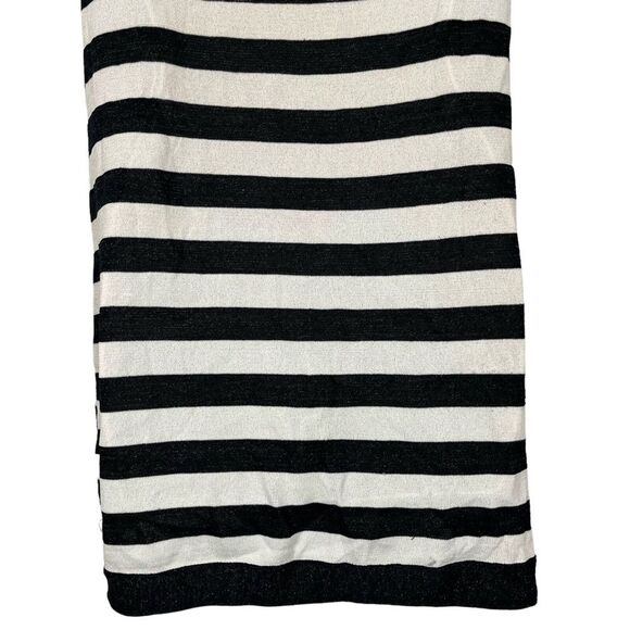 COLOUR EIGHTEEN Striped Metallic Black Knit Sequin Top Knit Shirt Goth Punk L - Picture 14 of 16